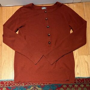 J. Crew Vintage Cashmere Sweater in Rich Rust